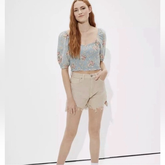 American Eagle Outfitters Womens Floral Crop top Size S - Picture 3 of 11